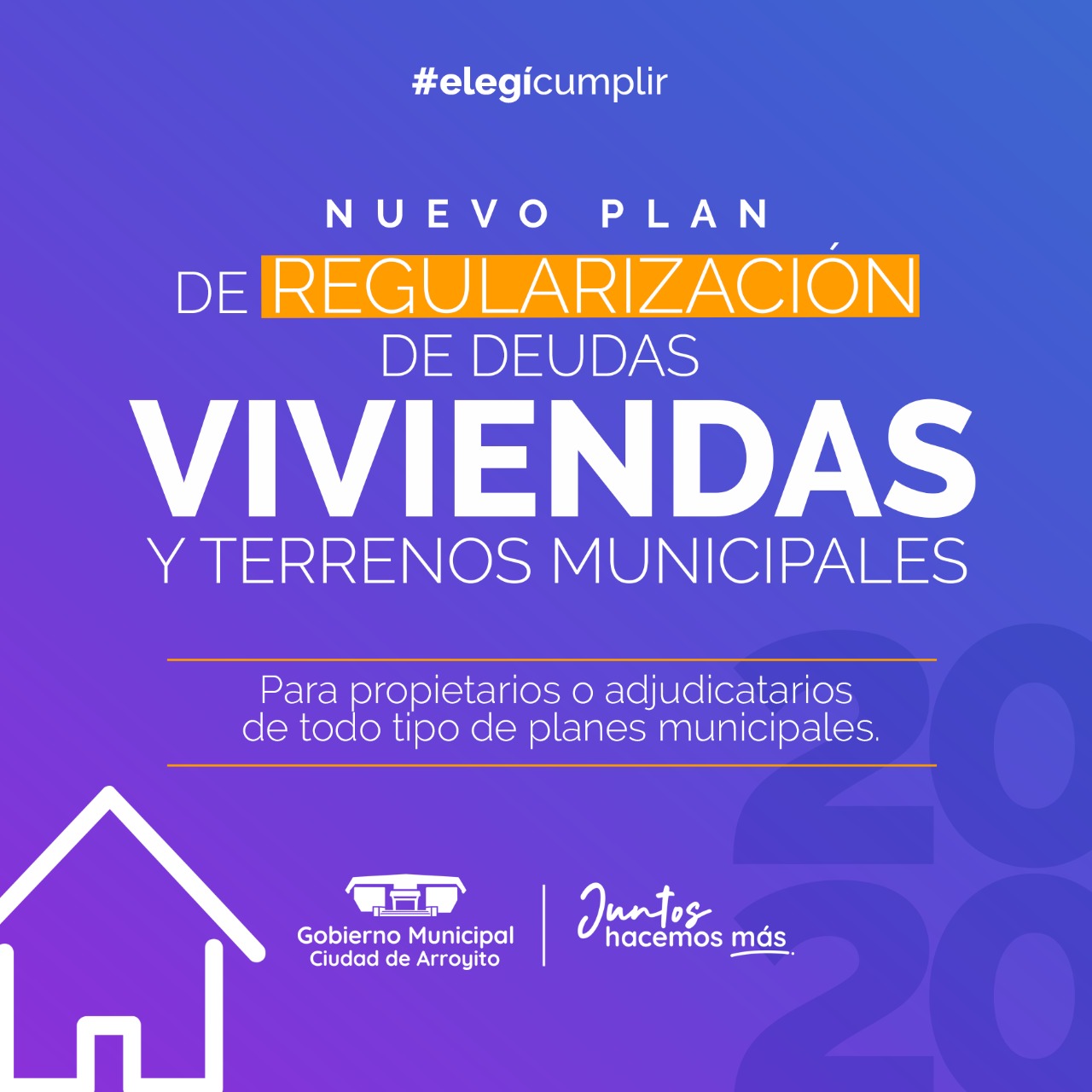 ARROYITO: NUEVO PLAN DE REGULARIZACIÓN DE PLANES DE VIVIENDAS Y TERRENOS