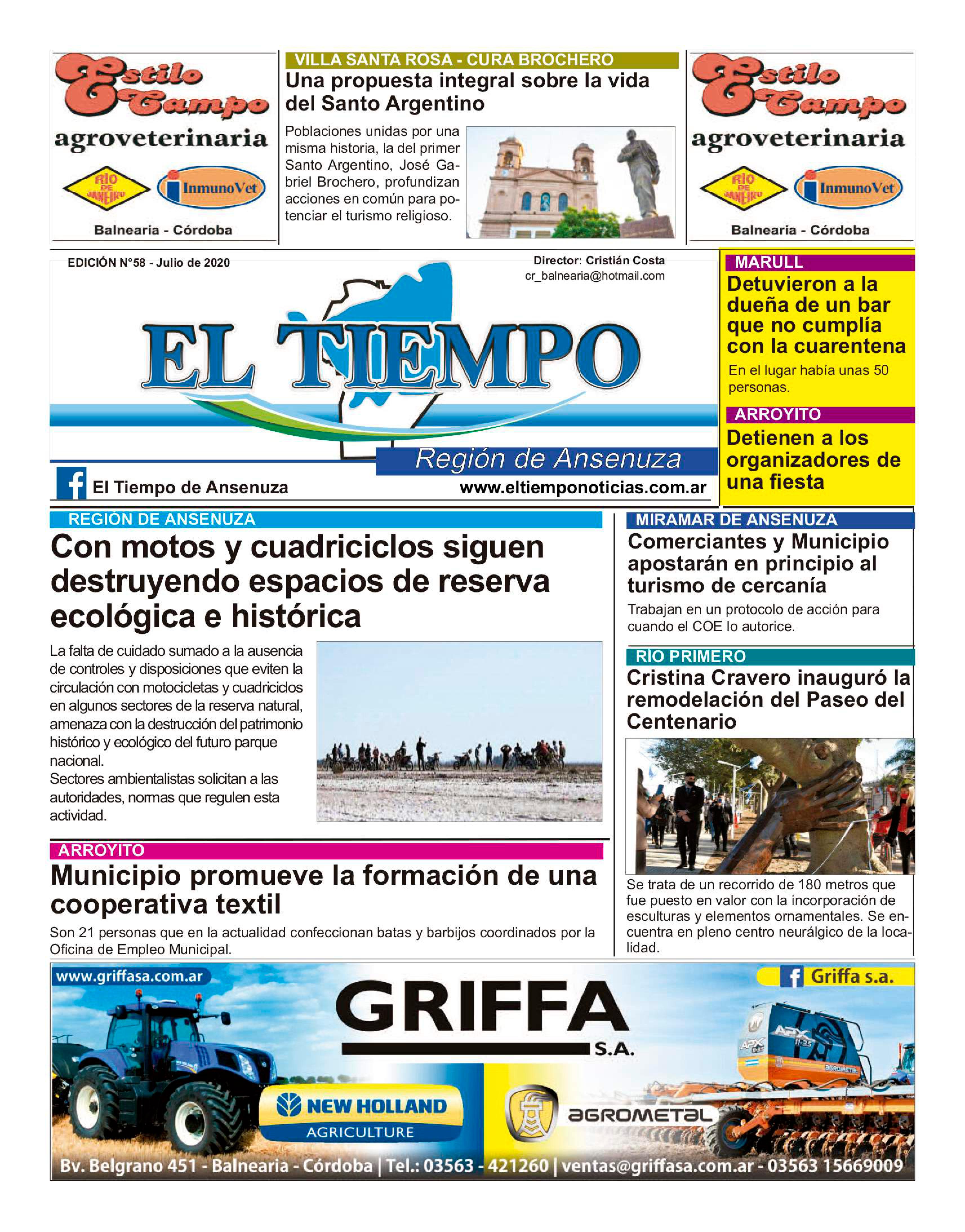 AQUÍ LA EDICIÓN DIGITAL DEL PERIÓDICO EL TIEMPO ANSENUZA – MORTEROS Y EL DEPORTIVO