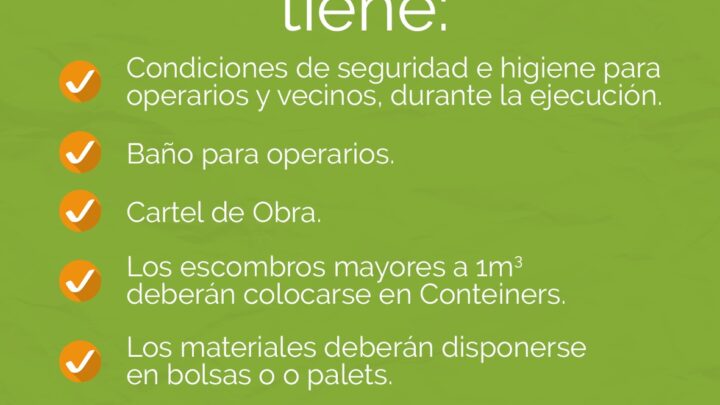 ARROYITO: REQUISITOS PARA LA EJECUCIÓN Y CERTIFICACIÓN FINAL DE OBRAS