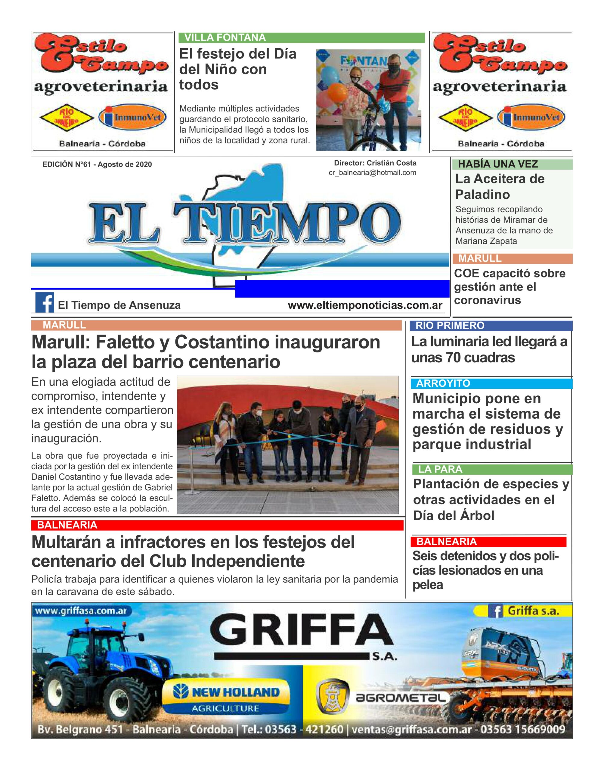 LA EDICIÓN COMPLETA DEL PERIÓDICO “EL TIEMPO” ANSENUZA Y MORTEROS GRATIS Y A UN CLICK