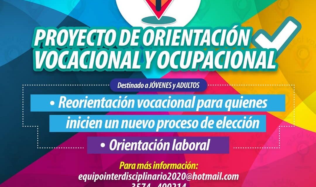 RÍO PRIMERO: NUEVO ESPACIÓ DE ORIENTACIÓN VOCACIONAL PARA JÓVENES Y ADULTOS RÍO PRIMERO: NUEVO ESPACIÓ DE ORIENTACIÓN VOCACIONAL PARA JÓVENES Y ADULTOS