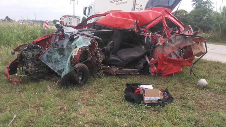 BRINKMANN: UNA PERSONA FALLECIDA POR UN CHOQUE FRONTAL EN LA RUTA 1