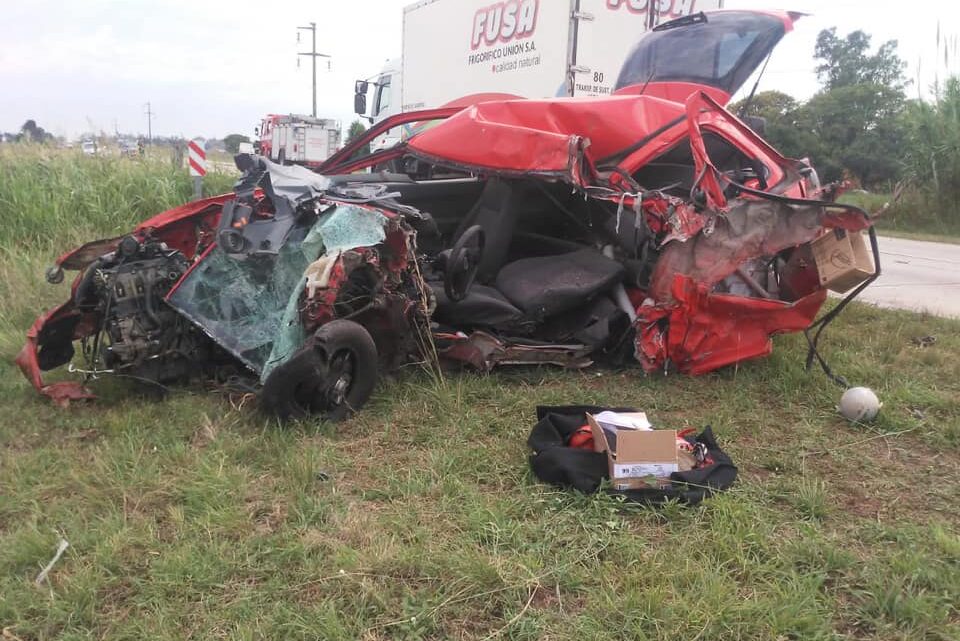 BRINKMANN: UNA PERSONA FALLECIDA POR UN CHOQUE FRONTAL EN LA RUTA 1