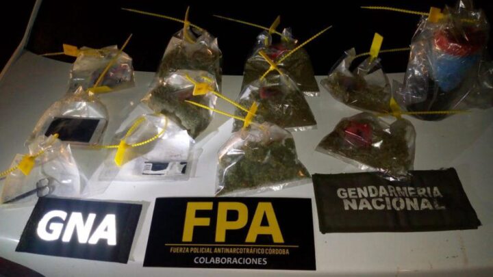 RÍO PRIMERO: DETIENEN A TRES SUJETOS CON 174 DOSIS DE MARIHUANA Y DINERO