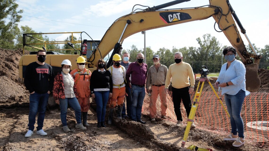 ARROYITO: BENEDETTI RECORRIÓ EL AVANCE DE OBRA DE CLOACAS