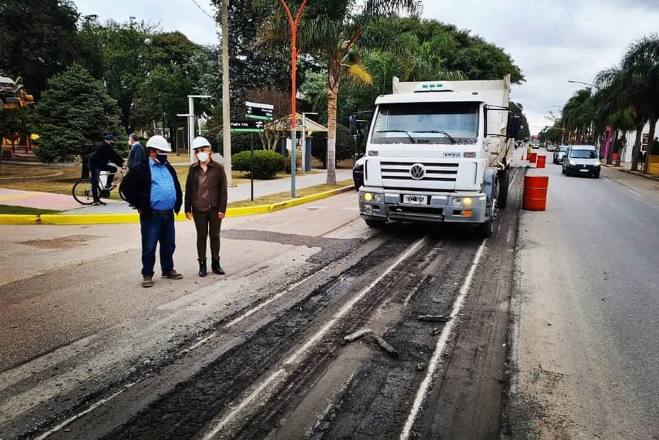 Río Primero: Reparan ruta en su paso por la localidad