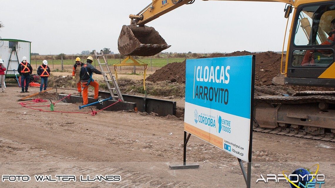 Última etapa de la obra de cloacas en el sector sur de Arroyito