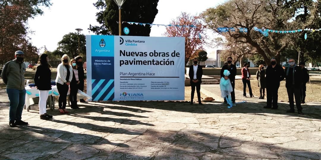 Villa Fontana: Biagioli anunció el inicio de la obra de pavimento articulado