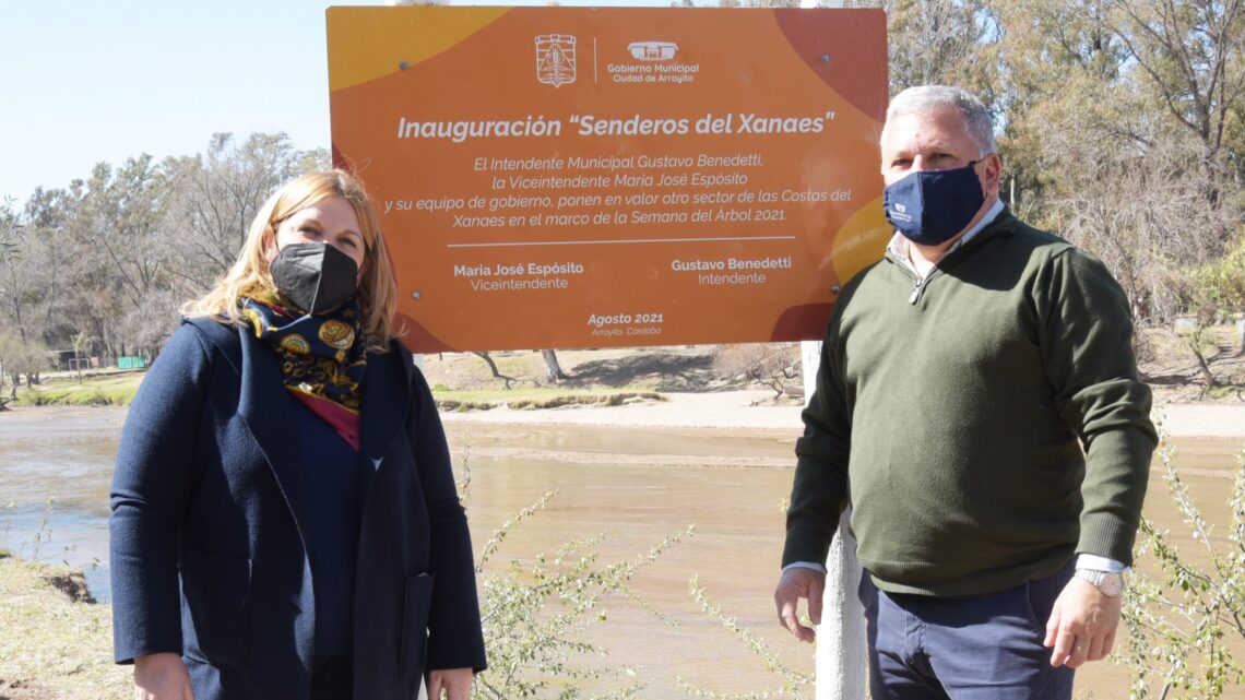 Arroyito: Benedetti inauguró un nuevo paseo a la vera del río Xanaes
