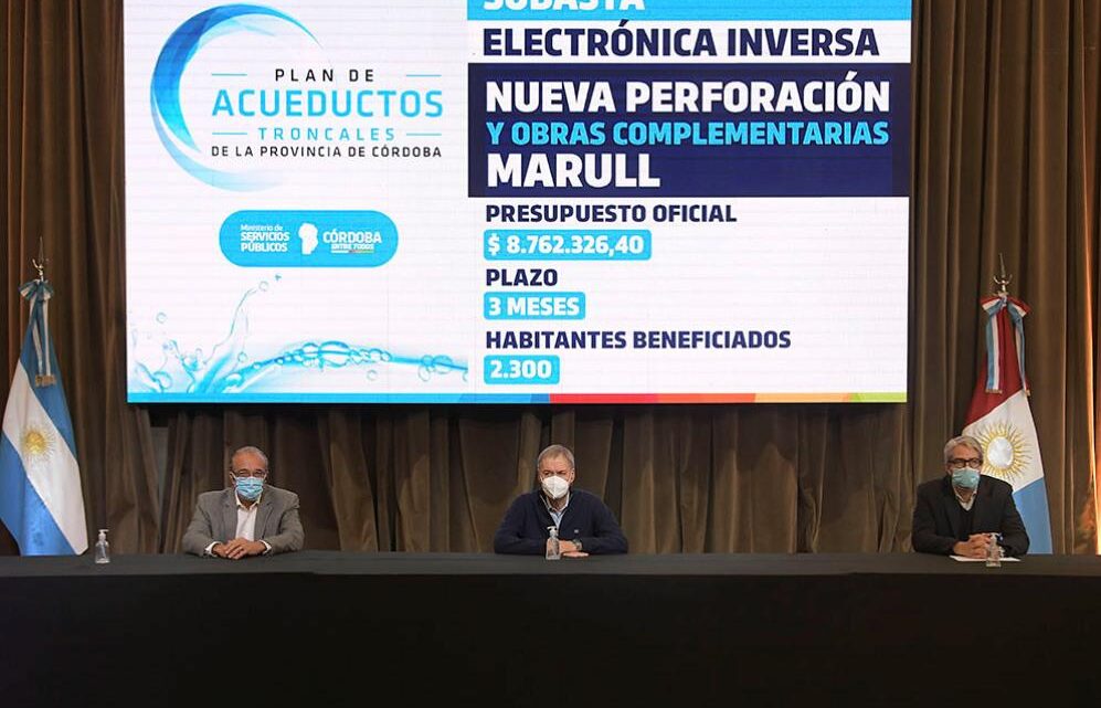 Marull: Schiaretti subastó una nueva perforación para suministrar agua potable