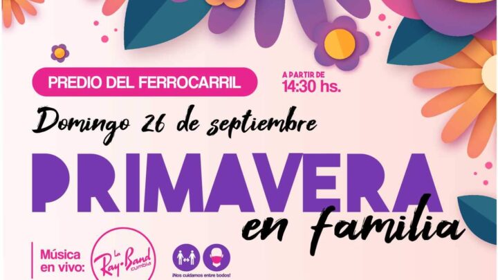Balnearia recibe la primavera en familia este domingo 26 de septiembre
