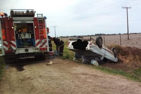 Accidente en zona rural de Altos de Chipión: chocaron dos camionetas, un lesionado grave