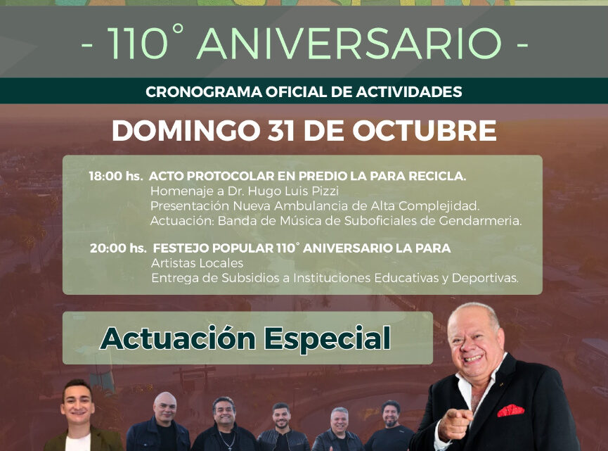 Homenajes y espectáculos en la celebración de los 110 años de La Para