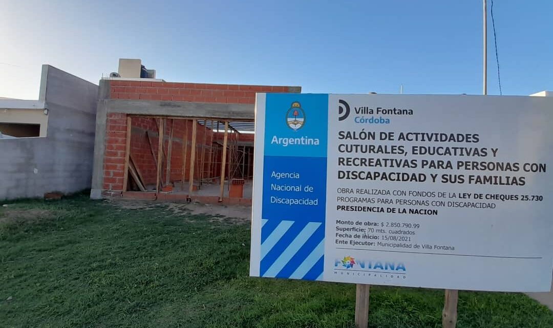 Villa Fontana: Avanza la construcción del Salón Cultural