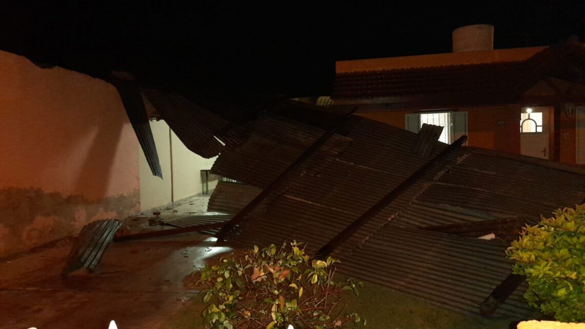 Porteña: Importantes daños causó una tormenta de viento y lluvia en la tarde de ayer