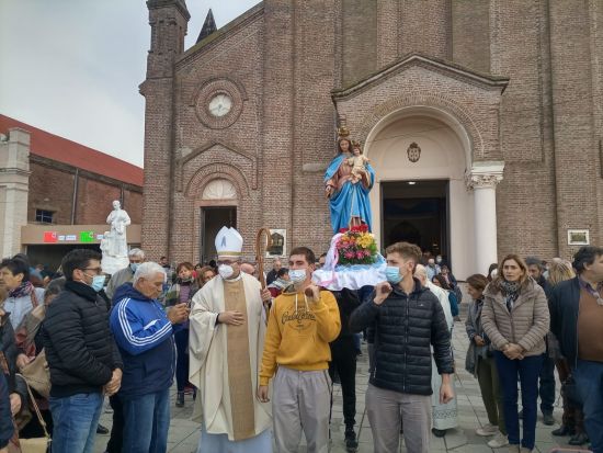 Colonia Vignaud: miles de fieles en el regreso de la peregrinación a María Auxiliadora