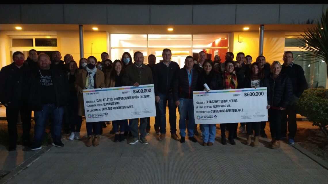 Balnearia: Méndez entregó 1.000.000 de pesos a los clubes locales