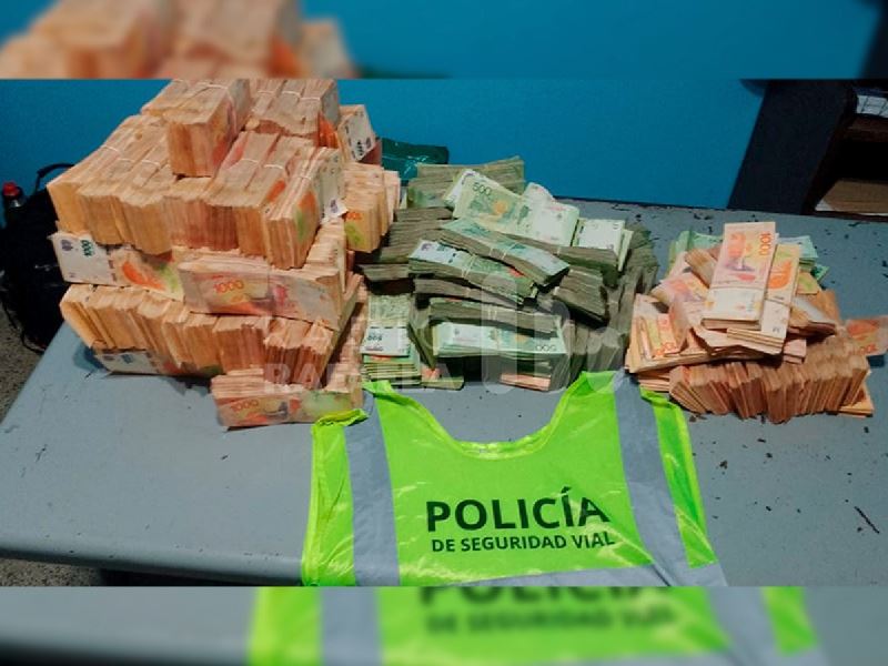 Detienen a un hombre con más de $26 millones tras evadir un control policial