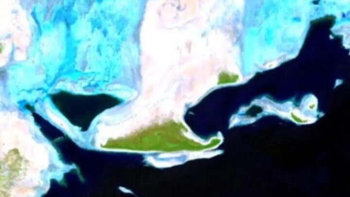 El nivel de la laguna Mar Chiquita reflejado en fotos satelitales