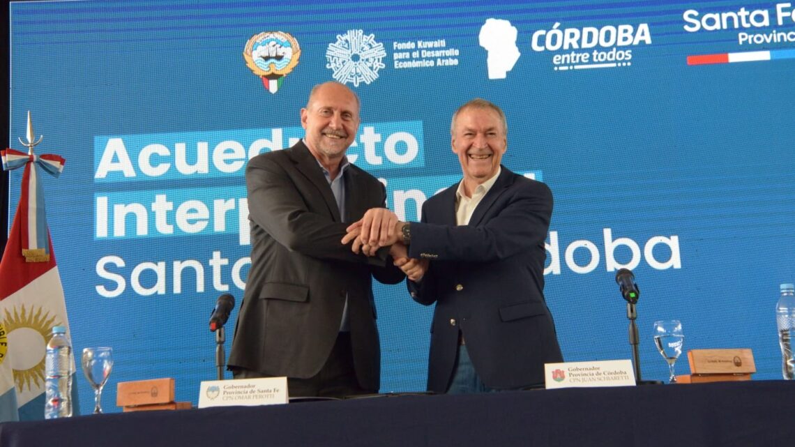 Hoy Schiaretti y Perotti presiden la licitación del acueducto Santa Fé – Córdoba