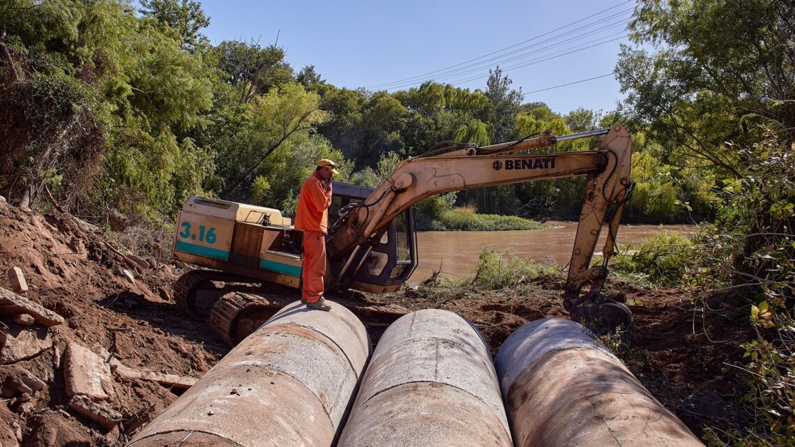 Arroyito: la obra de desagües en su etapa final