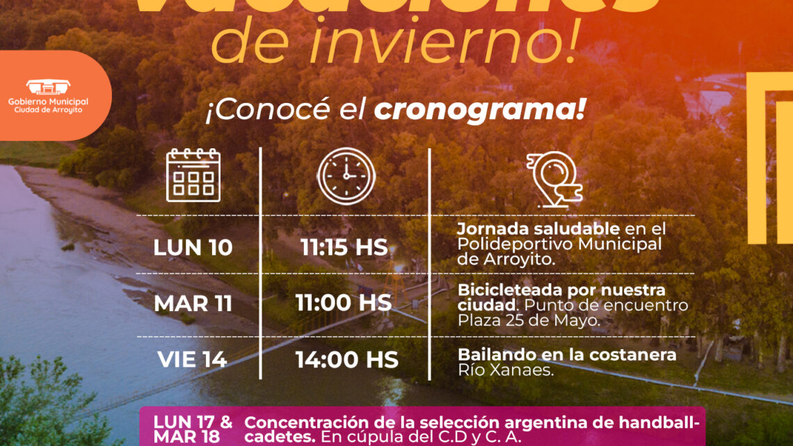 Arroyito programa sus actividades de vacaciones