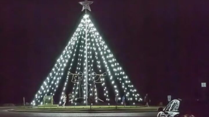 Miramar de Ansenuza enciende el tradicional árbol navideño