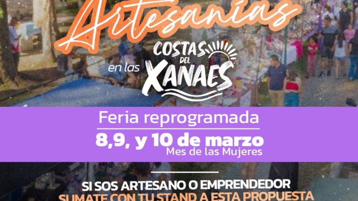 Arroyito: reprogramaron la Feria de Artesanos en las costas del Xanaes