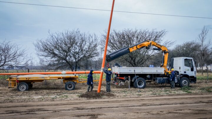 Arroyito: la Municipalidad y CESPAL avanzan con obras de iluminación