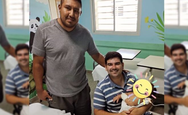 Arroyito: un policía de franco rescata a un bebé que se ahogaba en una pileta