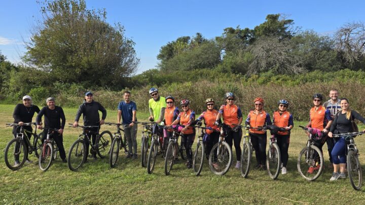 Santa Rita inspiró una pedaleada comunitaria desde Villa Fontana