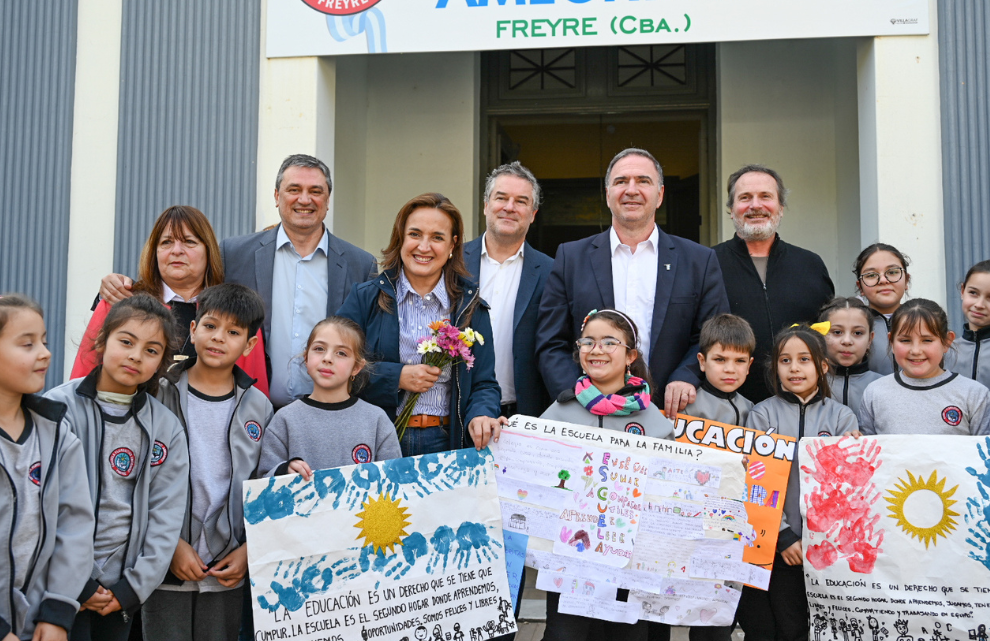 Freyre: Provincia inauguró un aula, un comedor y un taller de usos múltiples en la escuela Ameghino