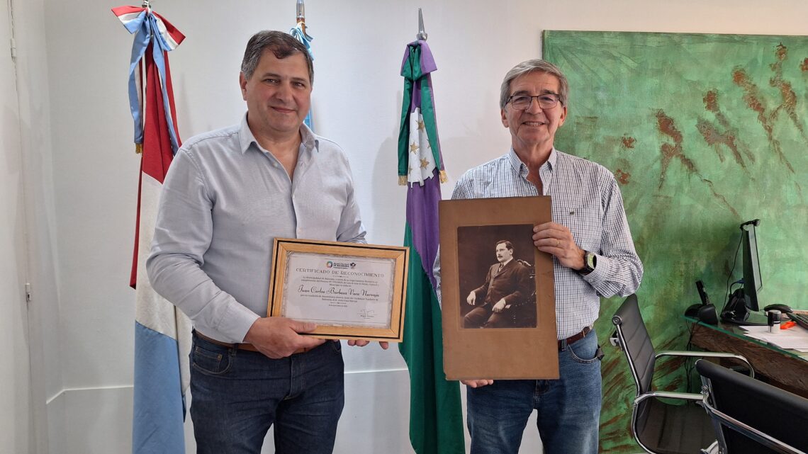 Un gesto con valor histórico: el nieto de un fundador donó una foto centenaria a Balnearia Un gesto con valor histórico: el nieto de un fundador donó una foto centenaria a Balnearia