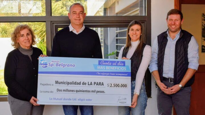 La Para: Mutual Sportivo Belgrano entregó un aporte de $2,5 millones al Hospital Municipal