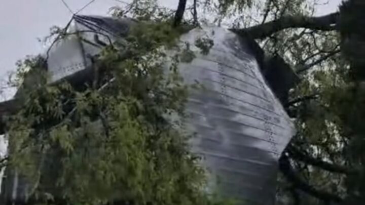 Fuerte temporal azotó el oeste santafesino: caída de granizo, viento y daños materiales en varias localidades