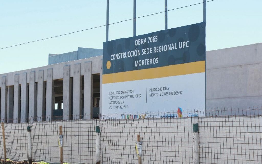 Morteros: La nueva sede de la Universidad Provincial alcanza el 56% de avance