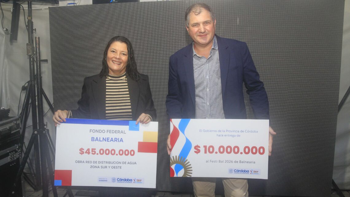 Balnearia recibió fondos provinciales para avanzar con la red de agua