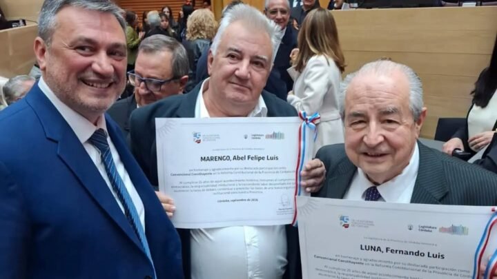 A 25 años de la Reforma Constitucional, reconocieron a Fernando Luna y al Dr. Abel Marengo