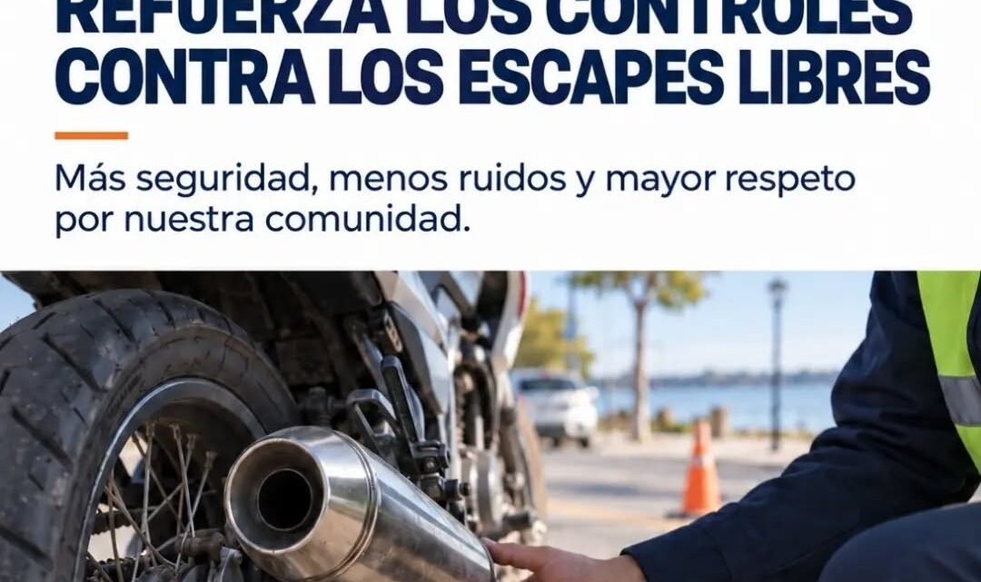 Miramar de Ansenuza refuerza los controles contra los escapes libres y ruidos molestos