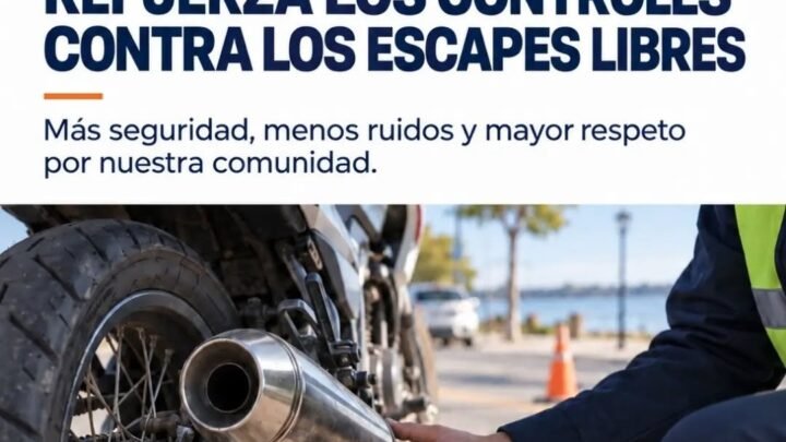 Miramar de Ansenuza refuerza los controles contra los escapes libres y ruidos molestos